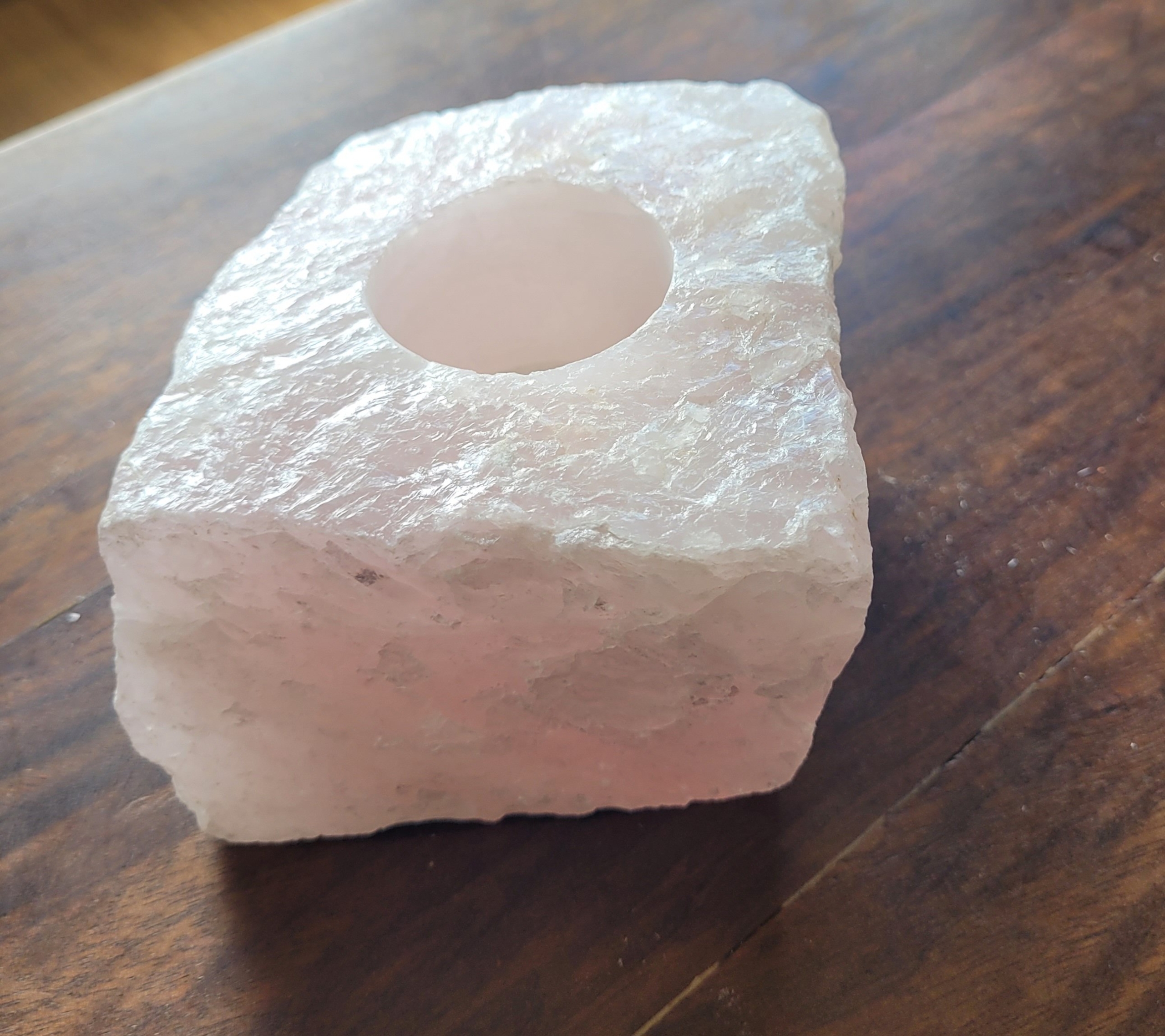 PORTA VELAS QUARTZO ROSA - Image 2