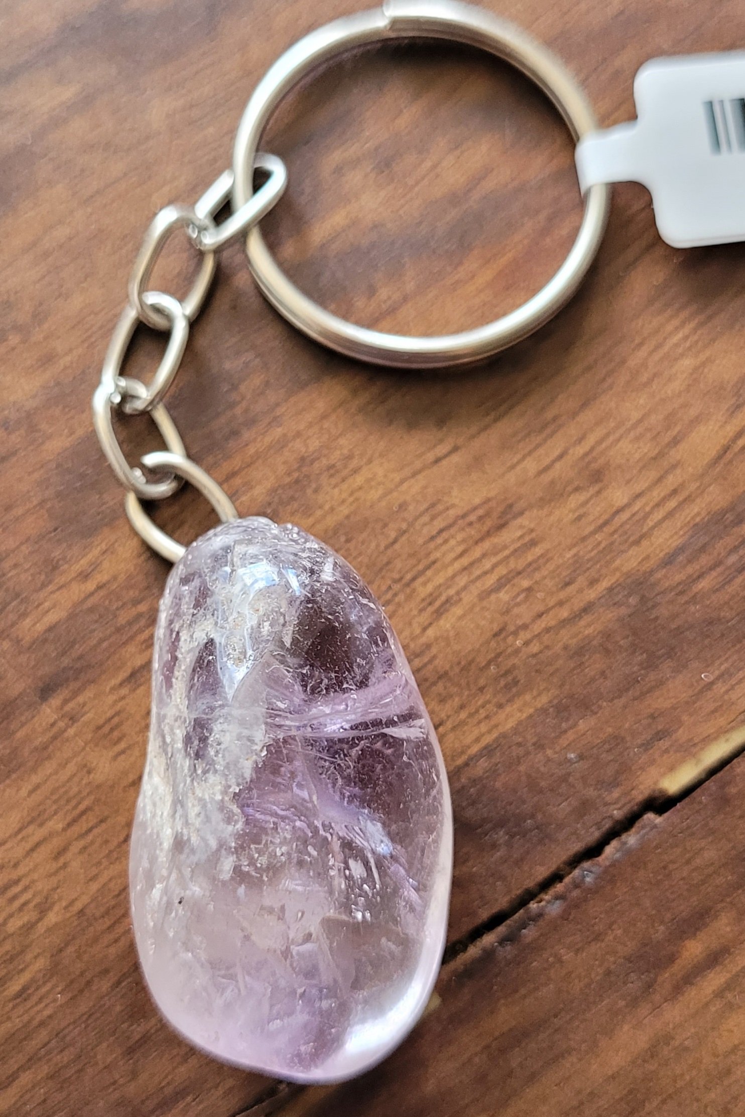 CHAVEIRO PEDRA NATURAL ROLADA AMETISTA